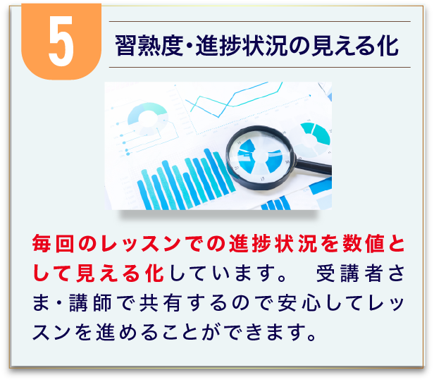 習熟度・進捗状況の見える化